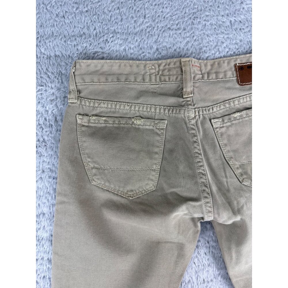 Womens Capri Pants Big Star Size 25R Beige Cotton Denim Made In USA Casual Wear - Picture 13 of 16